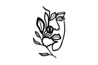 Aplique de parede Flower Faced - Preto - 40 W