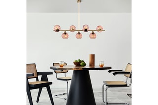 Candeeiro suspenso Benek - Rosa - 7 x 40 W