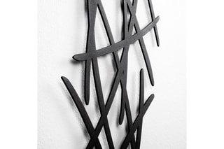 Aplique de parede Asaf Preto e castanho