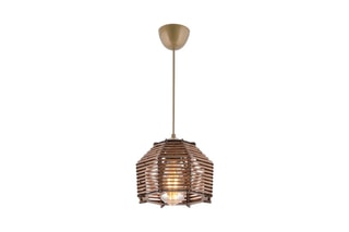 Candeeiro suspenso em bambu Sare - Castanho -­ 45 - 60 W