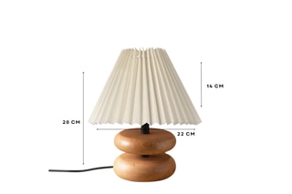 Candeeiro de mesa - Imitação carvalho e cru - 40 W