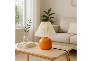 Candeeiro de mesa - Cru e laranja - 40 W