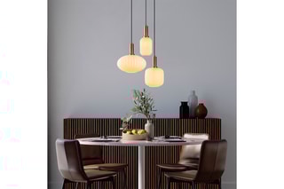 Candeeiro suspenso Asker - Dourado - 3 x 40 W