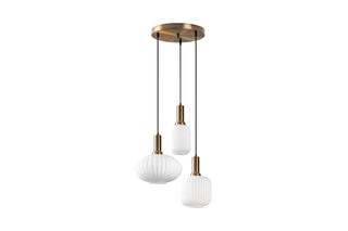 Candeeiro suspenso Asker - Dourado - 3 x 40 W