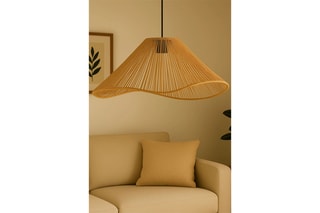 Candeeiro suspenso - Bege e preto - 40 W