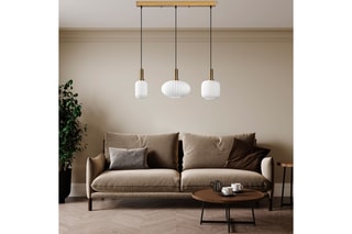 Candeeiro suspenso Asker - Dourado - 3 x 40 W