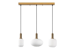 Candeeiro suspenso Asker - Dourado - 3 x 40 W