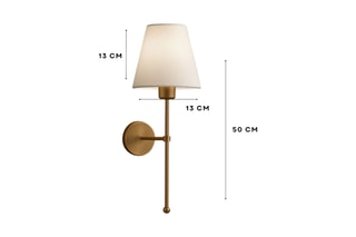 Aplique de parede - Cru e dourado - 40 W