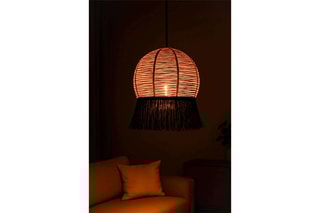 Candeeiro suspenso Javari - Bege e preto - 40 W