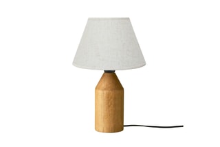 Candeeiro de mesa - Imitação carvalho e cru - 40 W