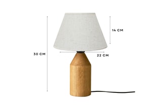 Candeeiro de mesa - Imitação carvalho e cru - 40 W