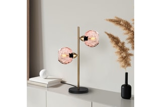 Candeeiro de mesa Benek - Dourado - 2 x 40 W
