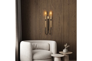 Wandlamp Lumi - Zwart - 2 x 40 W