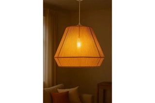 Candeeiro suspenso Braeza - Bege - 40 W