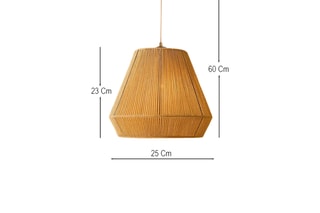 Candeeiro suspenso Braeza - Bege - 40 W