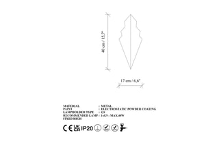 Aplique de parede Arrow - Dourado - 10 W