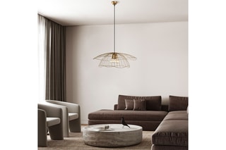 Candeeiro suspenso Mantar - Dourado - 3 x 40 W