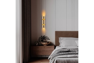 Wandlamp Luxora - Goudkleurig - 2 x 40 W