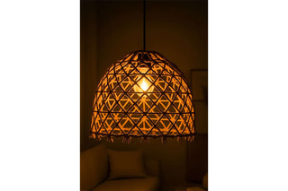 Candeeiro suspenso Aroha - Bege - 40 W
