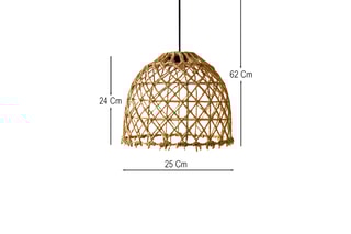 Candeeiro suspenso Aroha - Bege - 40 W