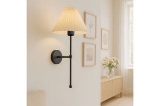Aplique de parede - Branco e preto - 40 W