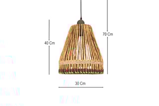 Candeeiro suspenso Caula - Bege - 40 W