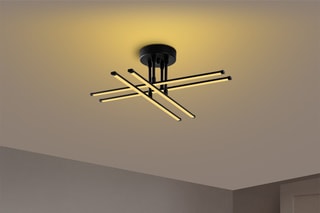 Candeeiro de teto LED Exhaust Preto