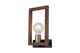 Houten Wandlamp Era - Naturel en Zwart - 20 W