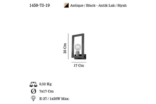 Houten Wandlamp Era - Naturel en Zwart - 20 W