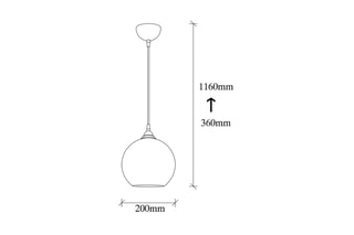 Hanglamp Gold - Zwart en Goudkleurig - 100 W