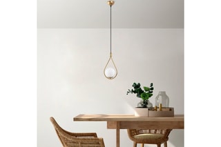 Candeeiro suspenso Mudoni - Dourado e preto - 40 W