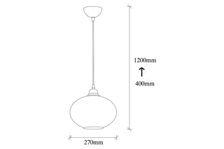 Hanglamp Smoked - Zwart - 40 W