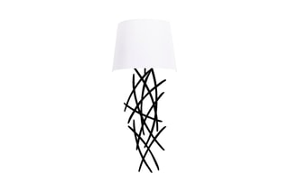 Wandlamp Asaf Wit en Zwart