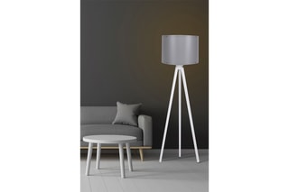 Staanlamp met Driepoot 106 - Grijs en Wit - 60 W - 145 cm
