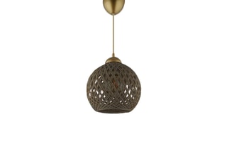 Candeeiro suspenso DL350 Bege e dourado
