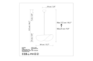Candeeiro suspenso Vatoz - Nus - 2866 - Turquesa