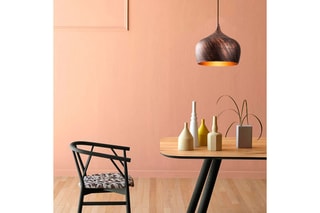 Candeeiro suspenso Saglam Cobre e dourado