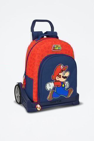 Rugtas met Wieltjes Super Mario - Donkerblauw en Rood