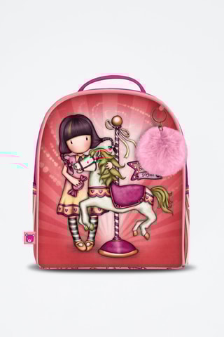 Rugtas Santoro’s Carousel Zalmroze en Fuchsia