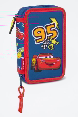 Gevuld Etui Cars Disney Pixar - 29-delig - Marineblauw en Rood