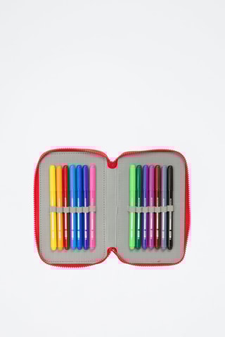 Gevuld Etui Mickey Disney - 37-delig - Felblauw en Rood