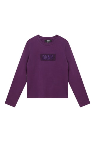 Biologisch Katoenen T-shirt - Paars - DKNY
