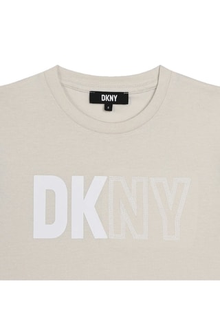 Biologisch Katoenen T-shirt - Beige - DKNY