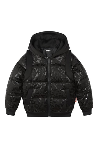 Gewatteerde Jas met Capuchon - Zwart - DKNY