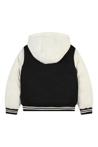 Baseball jasje met capuchon - Zwart en Wit - DKNY
