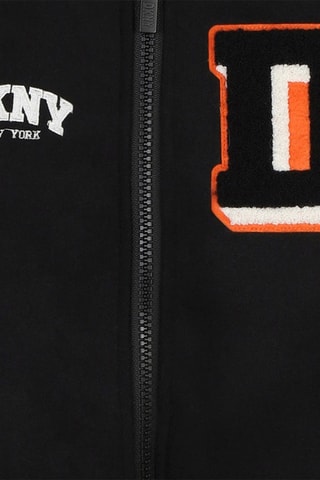 Baseball jasje met capuchon - Zwart en Wit - DKNY