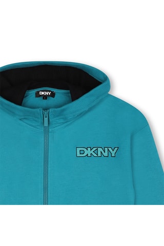 Sweater met Capuchon - Turquoise - DKNY