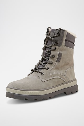 Botins forrados em couro - Cinzento
