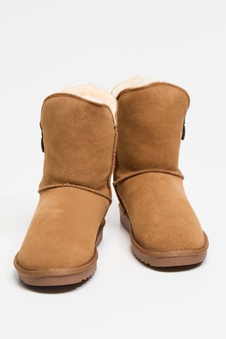 Botins forrados em nobuck - Castanho