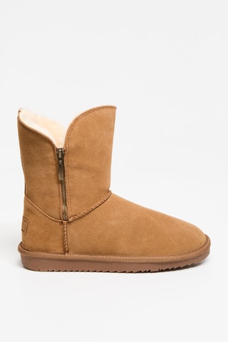 Botins forrados em nobuck - Castanho